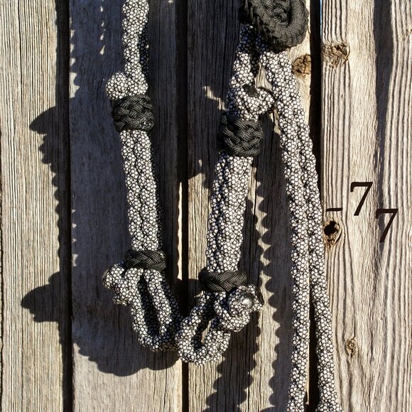 New Handmade Vaquero/Buckaroo Style Braided Paracord Split Ear Bridle/Headstall - Picture 5 of 7